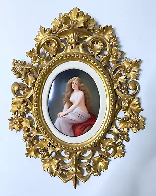 Buy Framed Berlin KPM Porcelain Plaque Of Partial Nude,  Signed Wagner • 1,067.32£
