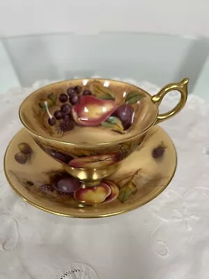 Buy Vintage Aynsley ‘Orchard Gold’ Bone China Tea Cup And Saucer • 50£