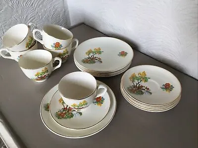 Buy Vintage 1950s Palissy China Tea Set -6 Person Setting #2078 • 34.99£