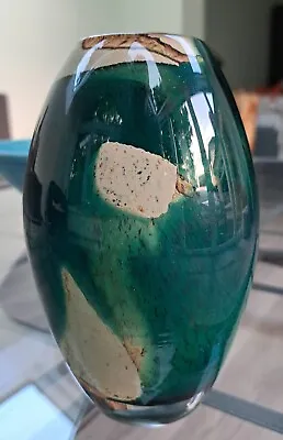 Buy 16.2 Cm Vintage Mdina Glass Tiger Pattern Hand Blown Glass Vase Vgc • 42.95£