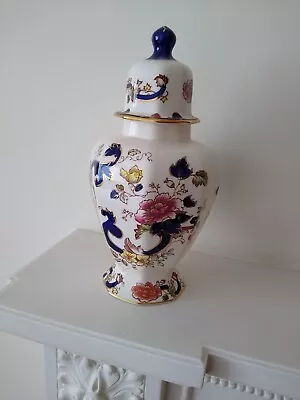 Buy Masons Ironstone Blue Mandalay Lidded Jar/Vase • 25£