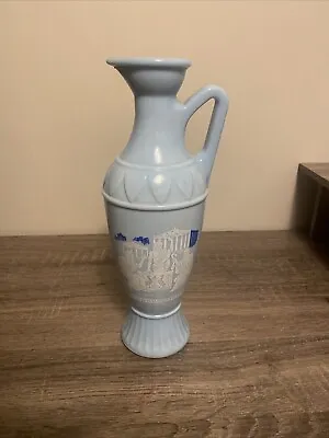 Buy Greek Blue Milk Glass Vase Aristotle Plato Socrates Pitcher Vintage • 17.06£
