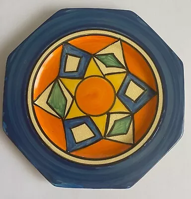 Buy CLARICE CLIFF BIZARRE GEOMETRIC 6 Inch PLATE ART DECO 1930's HAND PAINTED • 185£