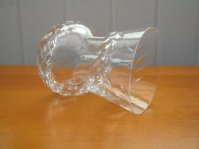 Buy Vintage Crystal Cut Glass Vase Heavy Base 10 Cm Tall Excellent Condition • 6.99£