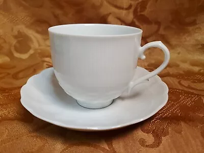Buy Kaiser Romantica All White - Flat Cup Tall, And Saucer - Excellent Condition  • 15.34£