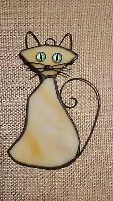 Buy Stained Glass Cat  Sun Catcher Or Ornament , 5.5 X 3 Inch • 19.46£