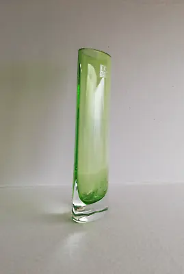 Buy LSA Lnternational  Hand Blown Transparent Green Cased Glass Vase. Labelled. • 28£