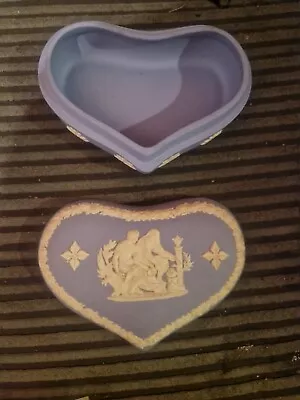 Buy Wedgewood Jasperware Blue Heart Shaped Trinket Box • 5£