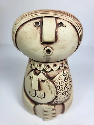 Buy Small Iden Pottery Ceramic Woman Holding Cat Money Box Bank - Rye Sussex • 32.50£