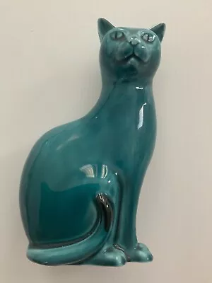 Buy Poole Pottery  - Blue Ceramic Cat • 35£