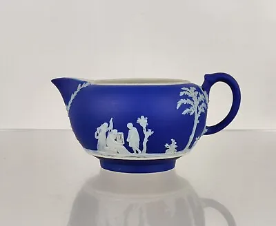 Buy Antique Wedgwood Jasperware Pottery Vintage Cobalt Blue China Milk Jug Jasper • 19.95£