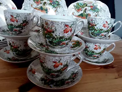 Buy Thomas Forester&Son Phoenix Ware Gold Chintz Tea Set Cups Saucers • 70£