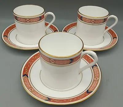 Buy 3 X Royal Worcester Beaufort Coffee Cans / Cups And Saucers Unused VGC • 7.99£