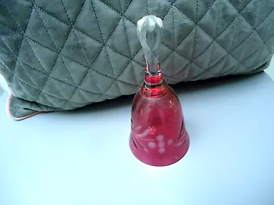 Buy Vintage Cranberry Glass Bell • 4£