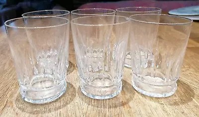Buy 6 X Vintage Cut Glass Tumblers Hand Made 8.8cm Height X 6.6cm Across  DX002 • 4£