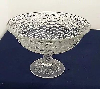 Buy Impressive Extra Large Stemmed Glass Fruit Bowl / Compote In Good Condition • 12.99£