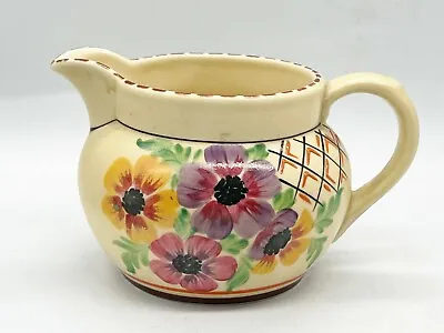 Buy Vintage Decoro Pottery Made In England Art Deco Floral Water Table Jug • 19.99£