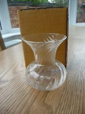 Buy Dartington Crystal Glass Clear Swirl Small Trumpet Vase 3” • 4.99£