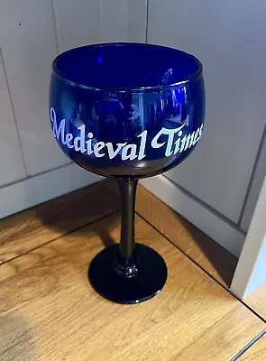 Buy Medieval Times Lg 10  Tall Hand Blown Cobalt Blue Goblet Souvenir Wine Glass USA • 19.99£
