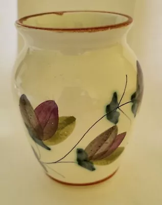 Buy Iden Pottery Rye Sussex Hand Made Vase Leaf Flower Design • 8.99£