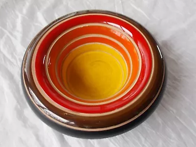 Buy Vtg 1960's Bitossi Aldo Londi FASCIE COLORATE Centerpiece Bowl Vase Color Stripe • 223.23£