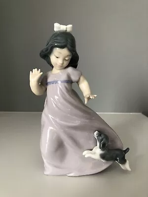 Buy Nao Lladro Figurine Daisa Girl With Puppy Dog 1987 Handmade In Spain • 15.95£