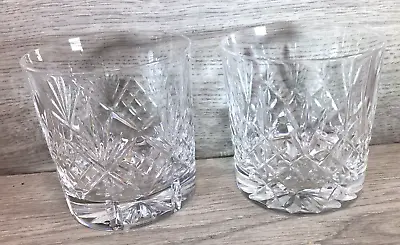 Buy 2x  Edinburgh Cut Crystal Whiskey Glasses. Stamped Excellent Condition • 19£