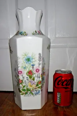 Buy Large Aynsley Bone China 12  Vase ~ WILD TUDOR ~ Excellent • 14.99£
