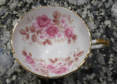 Buy Royal Sutherland Staffordshire England ~ PINK ROSES & GOLD ~ Teacup  • 6.60£
