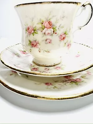 Buy Paragon Victoriana Rose Tea Trio Bone China Teacup Saucer Side Plate Pink Roses • 18£