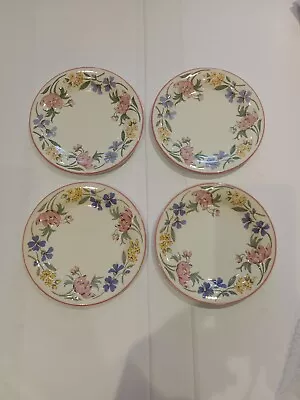 Buy Staffordshire Tableware Chelsea Side Plates 18cm Pink Floral Pattern England X 4 • 12.99£