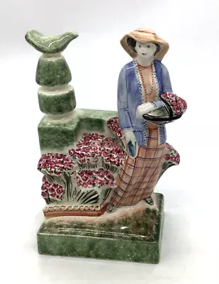 Buy Rye Pottery The Country Gardener Lady Figurine Hand Made In England 10.5  X 5.5  • 40£