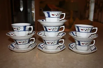 Buy 7 Sets Of Adams LANCASTER  Cups And Saucers Made In England EUC • 26.85£
