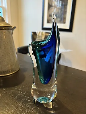 Buy Artcristal Bohemia Blue Art Glass Vase • 72.22£
