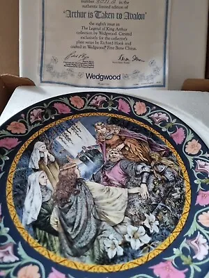 Buy Wedgwood ~  Arthur Is Taken To Avalon  The Legend Of King Arthur 9  Plate Boxed • 15£
