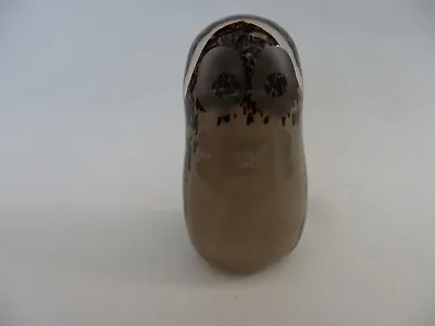Buy Wedgwood Art Glass Brown Flecked Abstract Owl Paperweight. • 12.50£