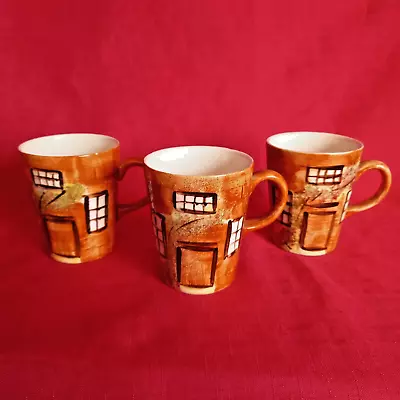 Buy Set Of Three, Rare 'full Size' Price Kensington Cottage Ware Mugs..10 Cm Approx • 3.99£