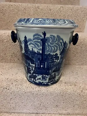 Buy Vintage Victoria Ware Ironstone Blue White Large Chamber Pot With Removable Bowl • 105£
