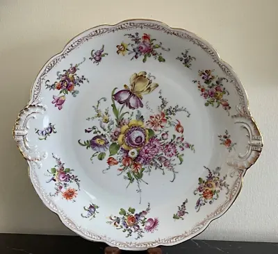Buy Antique Dresden Franziska Hirsch 1901 - 1914 Mark 12 3/8  Porcelain Platter • 239.22£
