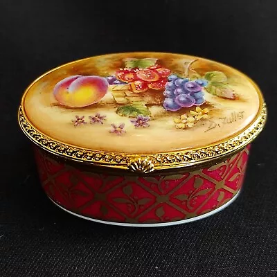 Buy Royal Worcester Hand Painted Pill Box Limited Edition 28 Fruit Study By D Fuller • 110£