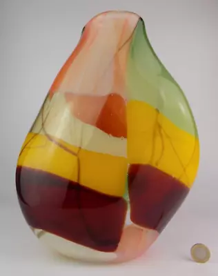 Buy Xl Mdina? Multicolored Art Glass Vase • 45£