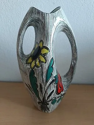 Buy Vallauris Handle Ceramic Vase Pottery Vintage Midcentury 50s • 43.41£