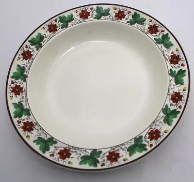 Buy Antique 19th Century Spode Hand Painted Creamware Floral 10  Bowl  SPODE 28  • 39.95£