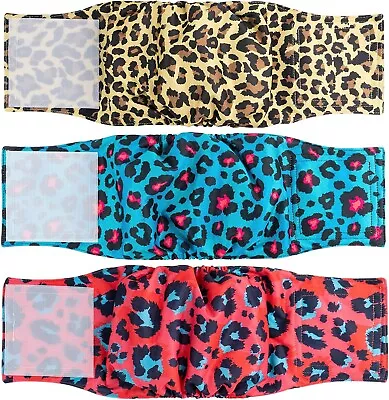 Buy Reusable Pet Belly Bands Male Dogs 3pk 20-30cm Small Nappy Wrap Washable Diapers • 6.99£