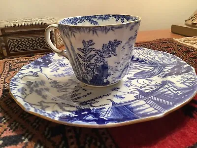 Buy Antique Royal Crown Derby Blue & White Mikado Pattern Cup And Plate. • 8£