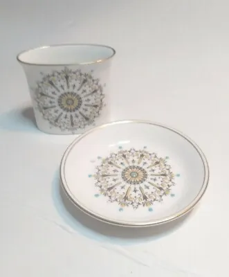 Buy ROYAL WORCESTER C51 BONE CHINA 4  Dishes And Toothpick Holder Modern Bohemian  • 18.97£