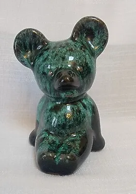 Buy Vintage ~Canadian ~Canuck ~Bear ~Black & Green Drip Glaze ~ Signed~ Art Pottery • 14.23£