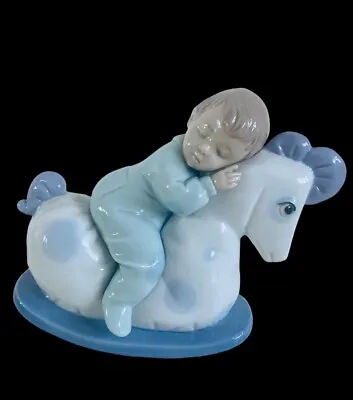 Buy NAO By LLADRO Rock Me To Sleep Boy Rocking Horse Figurine #1476 ￼ • 39.99£