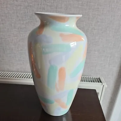 Buy Vintage Poole Pottery Vase Hand Painted 10.25 Inches High • 18£