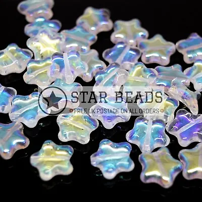 Buy Czech Pressed Glass Star Beads For Jewellery Making - Pick Colour & Size • 3.75£